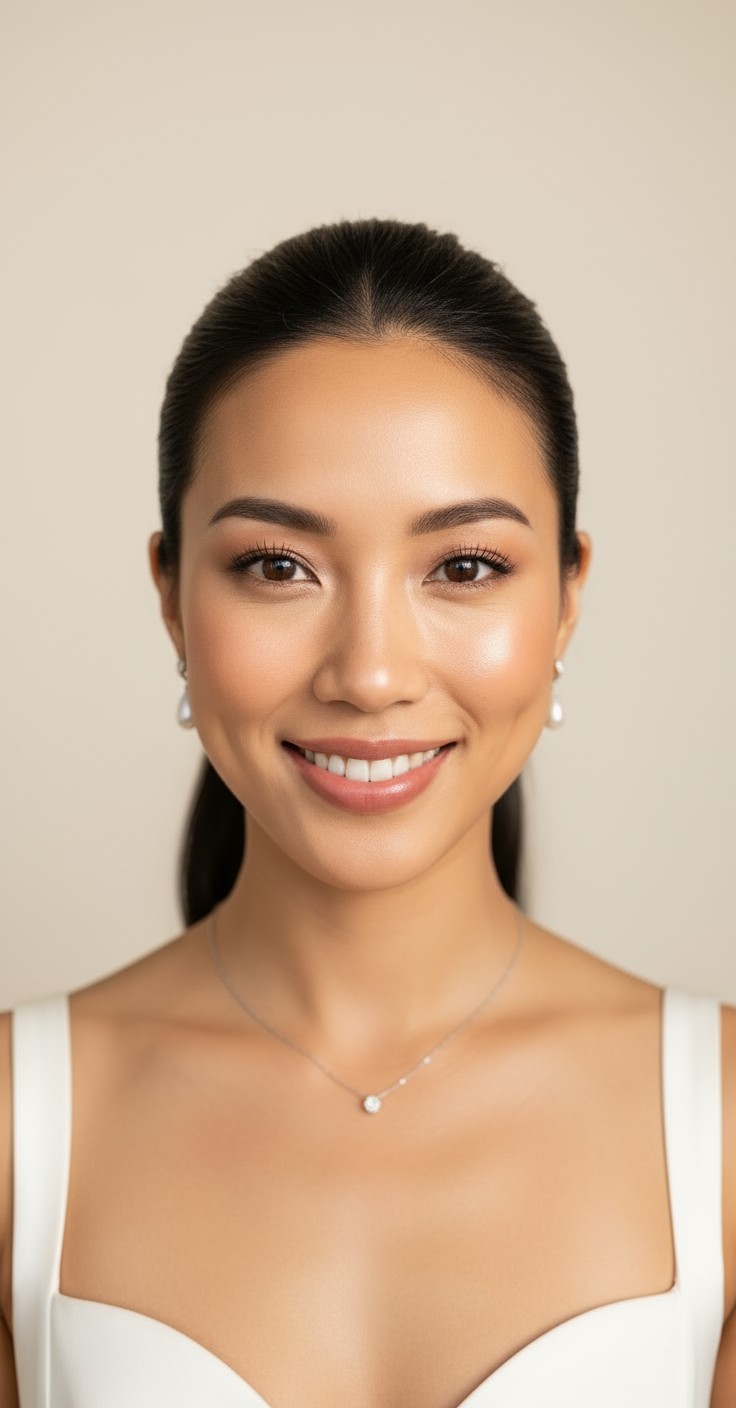 After Sleek Ponytail For Wedding